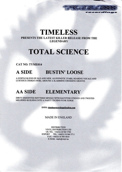 Total Science – Bustin' Loose / Elementary