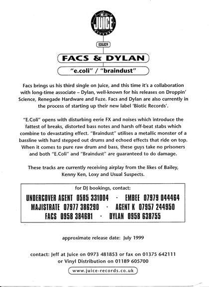 Facs & Dylan – E.Coli / Braindust