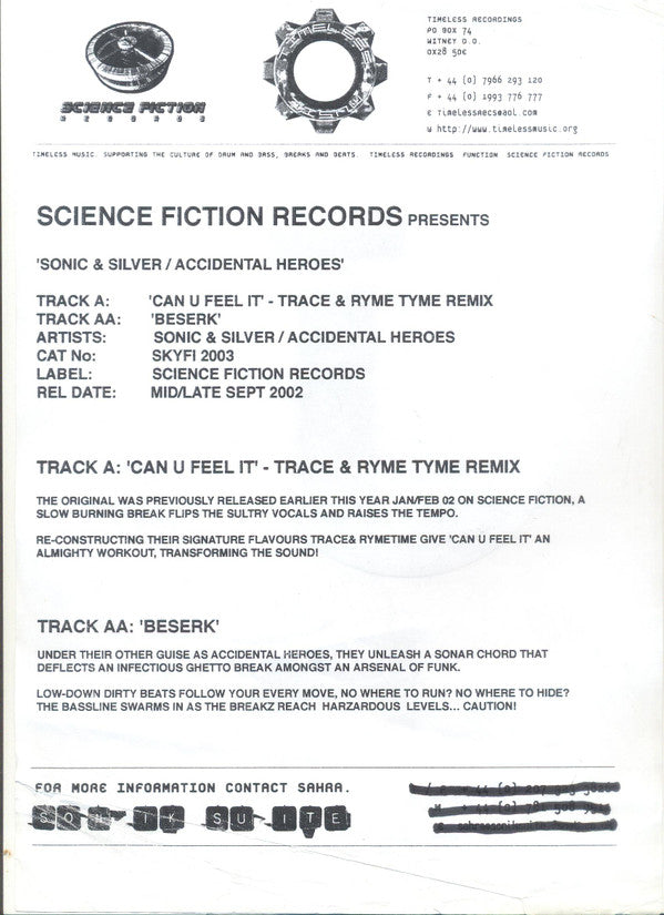 The Accidental Heroes – Can U Feel It? (Trace & Rymetyme Mix) / Berserk!