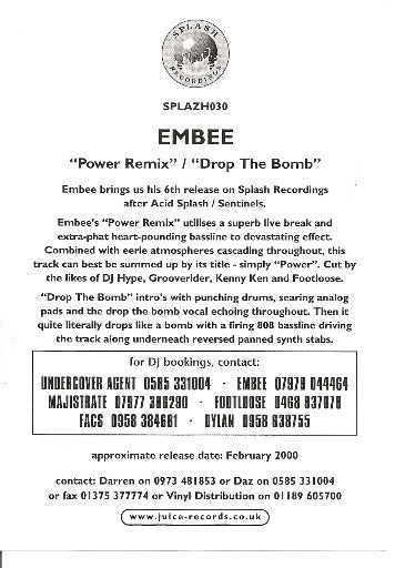 Embee – Power (Remix) / Drop The Bomb